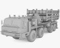 S-350 missile system 3D-Modell clay render