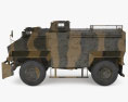 薩克遜裝甲車 3D模型 侧视图