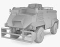 薩克遜裝甲車 3D模型 clay render
