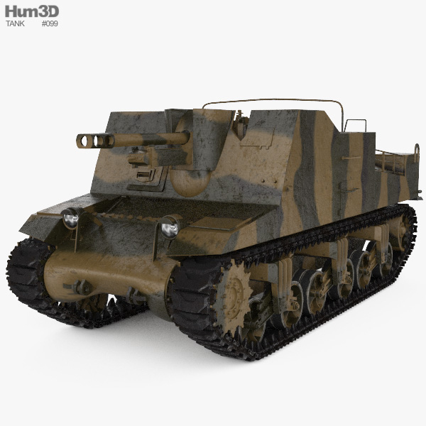 Sexton Self-propelled Artillery 3D model