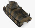 Somua S35 Cavalry Tank Modello 3D vista dall'alto
