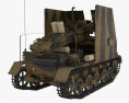 Sturmpanzer I Bison 3d model back view