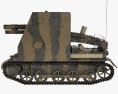 Sturmpanzer I Bison 3d model side view