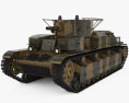 T-28 중형전차 3D 모델 