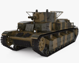 T-28 char Modèle 3D