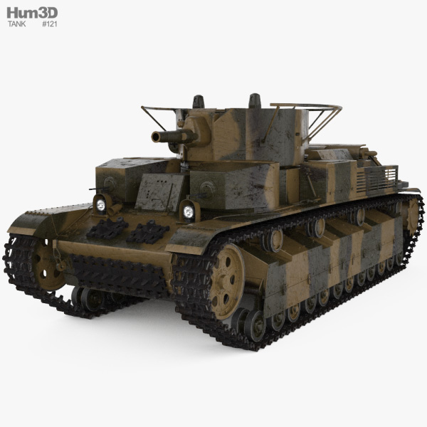 T-28 Medium Tank 3D model