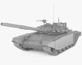 T-72 3d model clay render