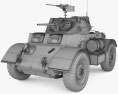 T17E1 Staghound Armoured Car 3D модель wire render