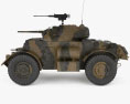 T17E1 Staghound Armoured Car Modello 3D vista laterale
