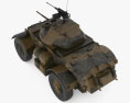 T17E1 Staghound Armoured Car 3D 모델  top view