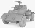 T17E1 Staghound Armoured Car Modelo 3D clay render