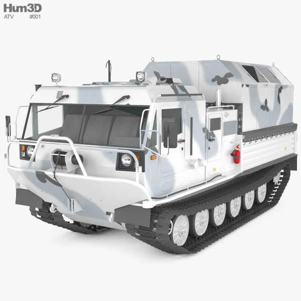 TM-140A ATV Arctic Amphibious All-terrain Vehicle 3Dモデル