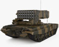 TOS-1A Solntsepyok Modello 3D vista posteriore