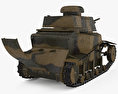 T-18 Tank 3D-Modell Rückansicht