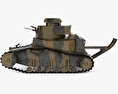 T-18 Tank 3D-Modell Seitenansicht