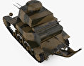 T-18 Tank Modelo 3D vista superior