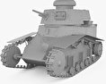 T-18 Tank Modelo 3D clay render