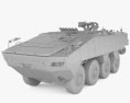 泰瑞克斯裝甲車 3D模型 clay render