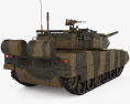 Type 15 танк 3D модель back view