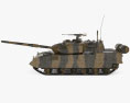 Type 15 Light Tank Modello 3D vista laterale