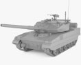 Type 15 Light Tank 3D-Modell clay render