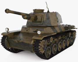 三式中戰車 3D模型