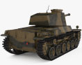 Середній танк Тип 3 Чі-Ну 3D модель back view