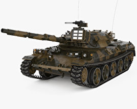 Type 74 Tank Modello 3D