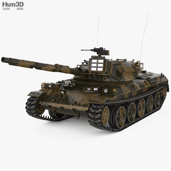 Type 74 Tank 3D model