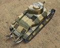 八九式中戦車 3Dモデル top view