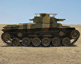 九七式中戦車 3Dモデル side view