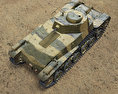 Тип 97 Чі-Ха танк 3D модель top view
