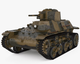 九七式軽装甲車 3Dモデル