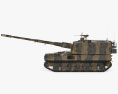 Type 99 155 mm self-propelled Howitzer Modelo 3d vista lateral