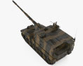 Typ 99 Panzerhaubitze 3D-Modell Draufsicht