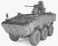VBTP-MR 装甲車 3Dモデル wire render