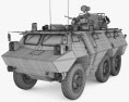 WZ-523 Armored Personnel Carrier 3D 모델  wire render