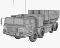 衛士型火箭炮系统 3D模型 wire render