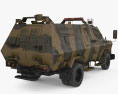 Wolf Armoured Vehicle 3d model back view