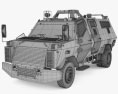 Wolf Armoured Vehicle 3d model wire render