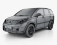 Tata Aria 2014 3D-Modell wire render