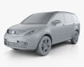 Tata Aria 2014 3D-Modell clay render