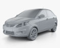 Tata Zest 2017 Modello 3D clay render