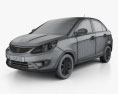 Tata Zest con interior 2017 Modelo 3D wire render