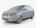 Tata Zest HQインテリアと 2017 3Dモデル clay render