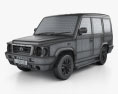 Tata Sumo Gold 2020 3D-Modell wire render