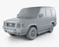 Tata Sumo Gold 2020 3d model clay render