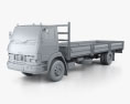 Tata LPT 1518 Flatbed Truck 2014 Modello 3D clay render
