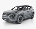 Tata Harrier with HQ interior 2021 3d model wire render