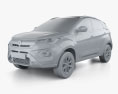 Tata Nexon EV 2023 Modello 3D clay render